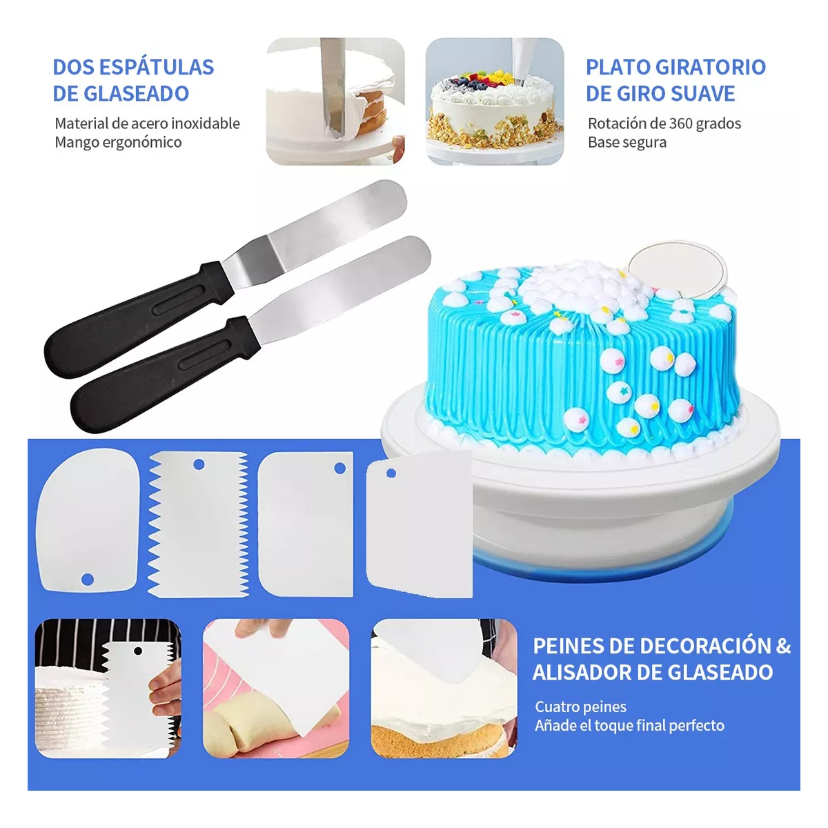 Juego De Decoración De Pasteles Platón Giratorio Para Tartas