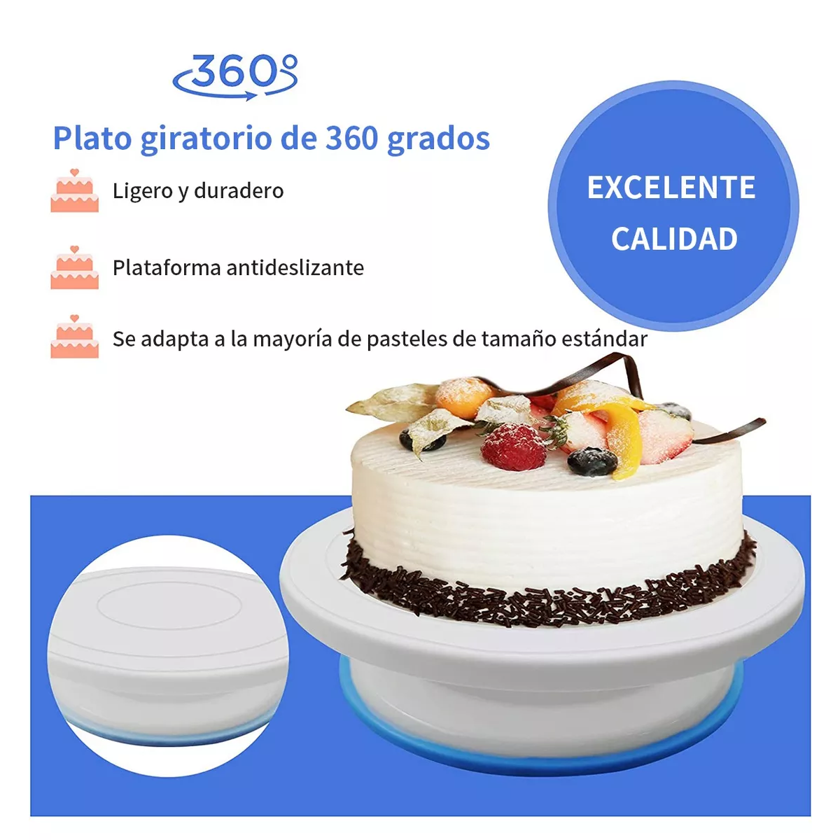Juego De Decoración De Pasteles Platón Giratorio Para Tartas