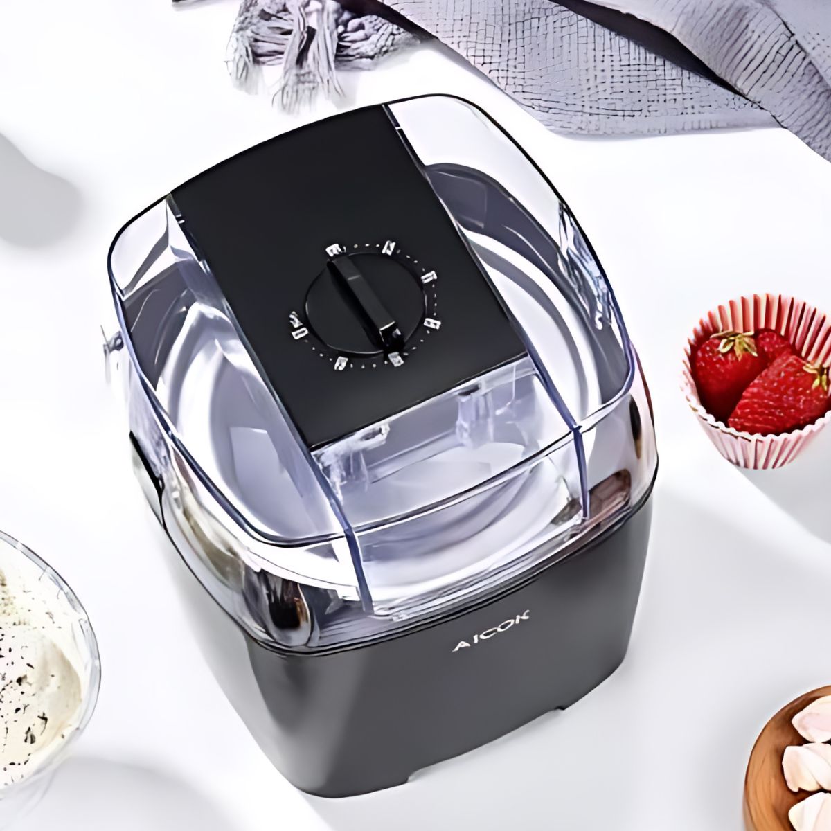 Máquina Para Hacer Helados Aicok Plástico 1.4 L  Negra 5209 