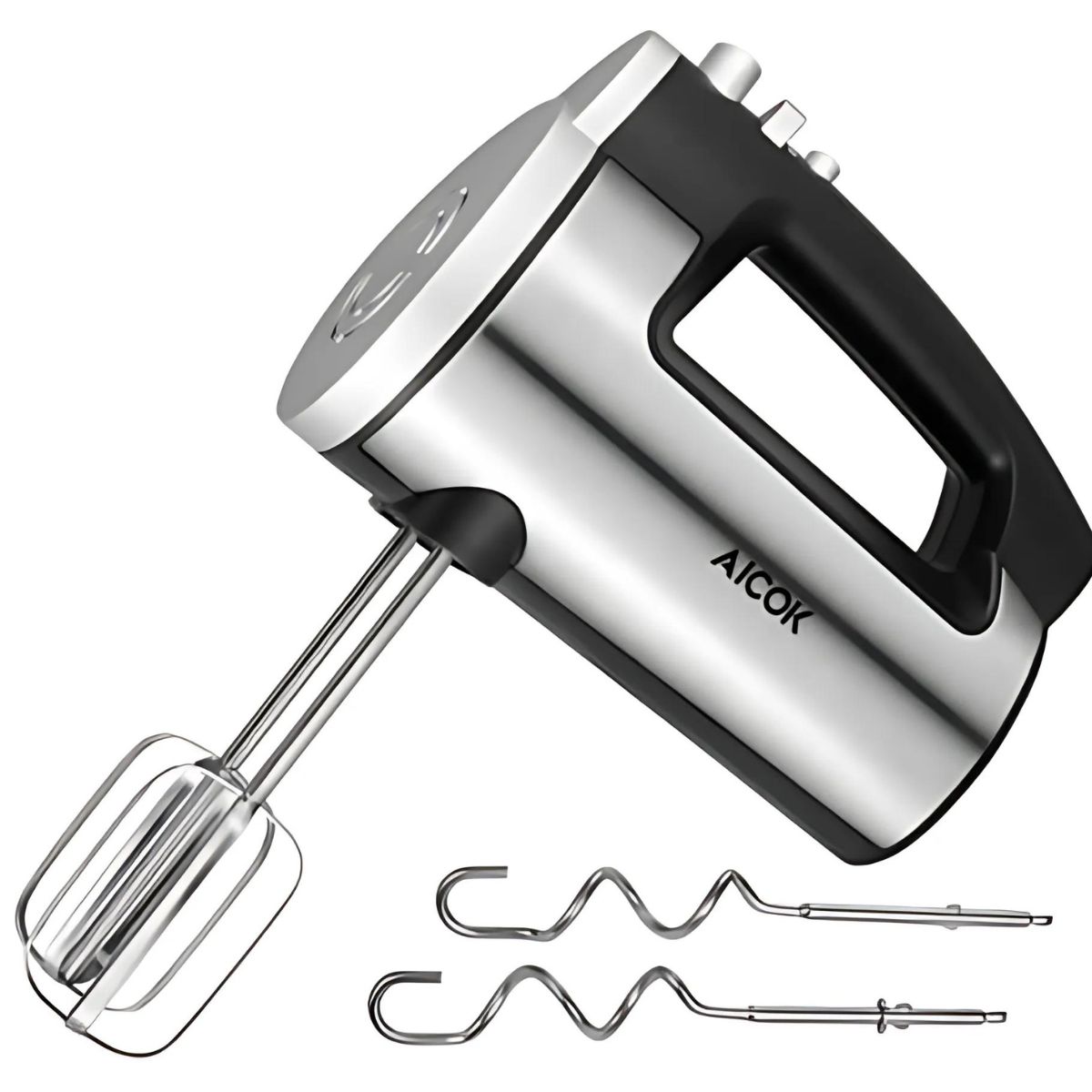 Batidora Manual 6 Velocidades 120V Aicok  Plateado  Mod BM8330