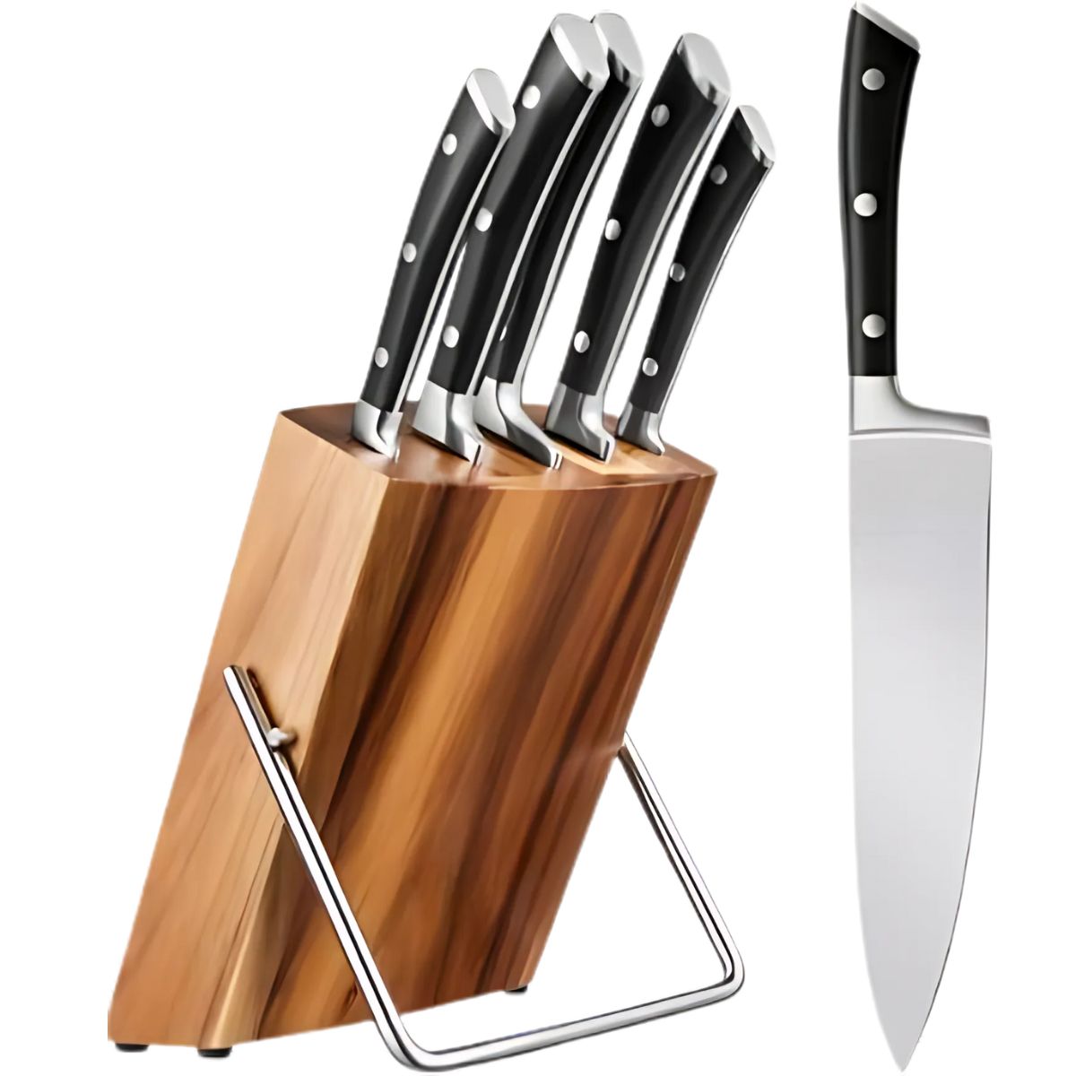 Set de Cuchillos en Bloque Aicok   Acero Inoxidable   Mod SC8004