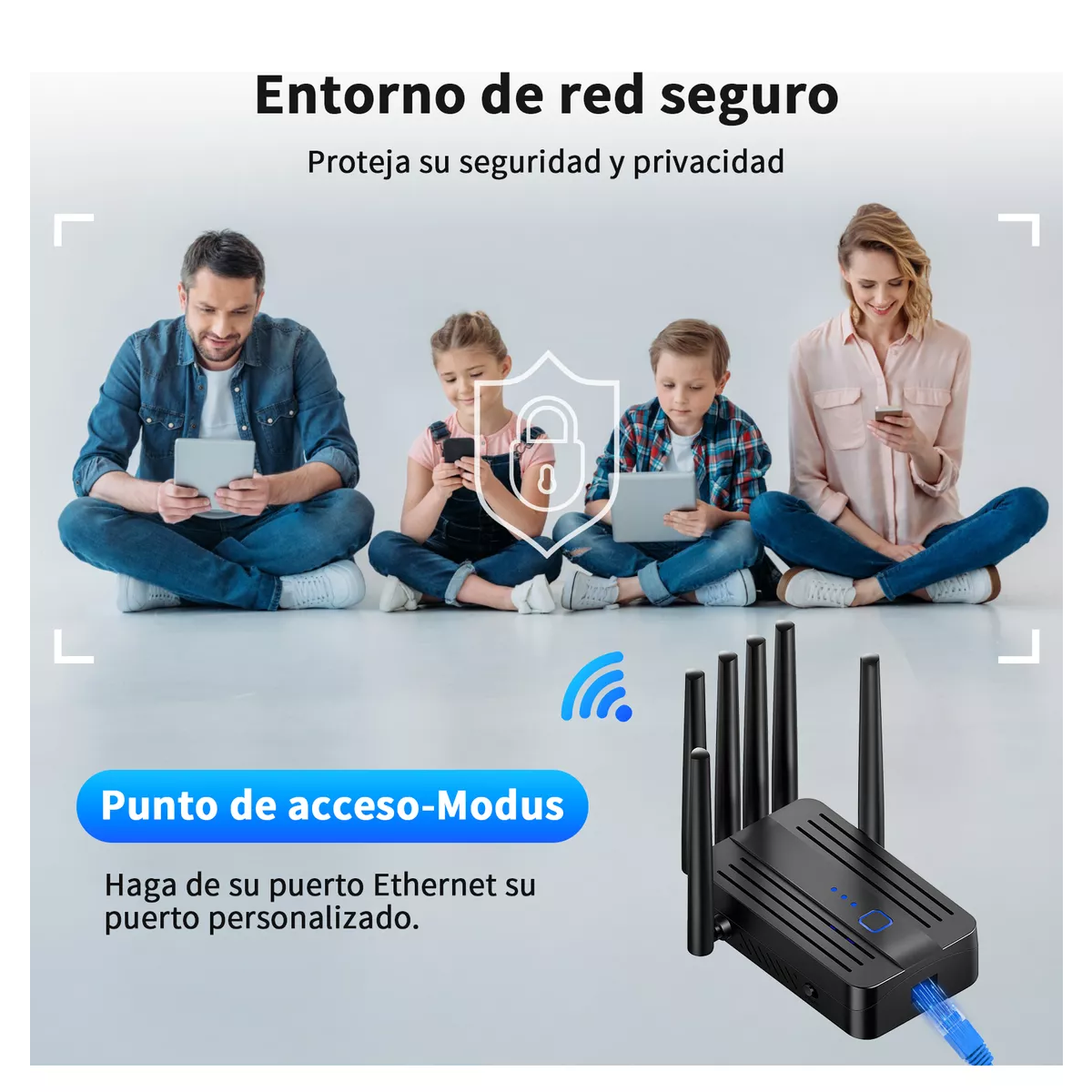 Repetidor Wifi Amplificador Señal 1200mbps De Acceso 5g Wps