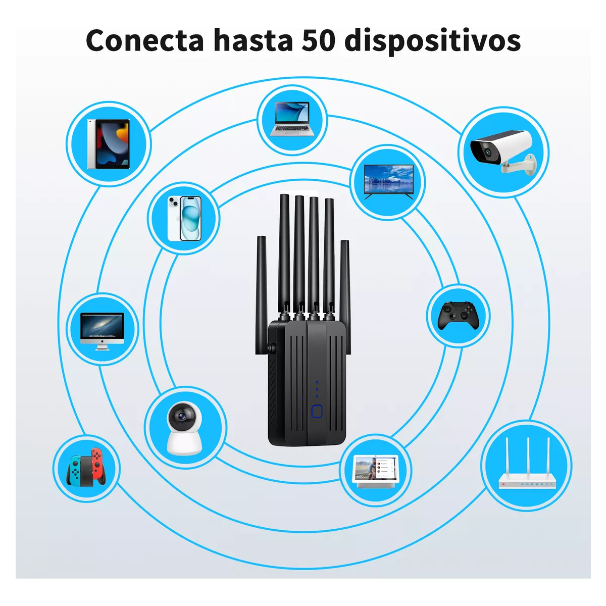 Repetidor Wifi Amplificador Señal 1200mbps De Acceso 5g Wps