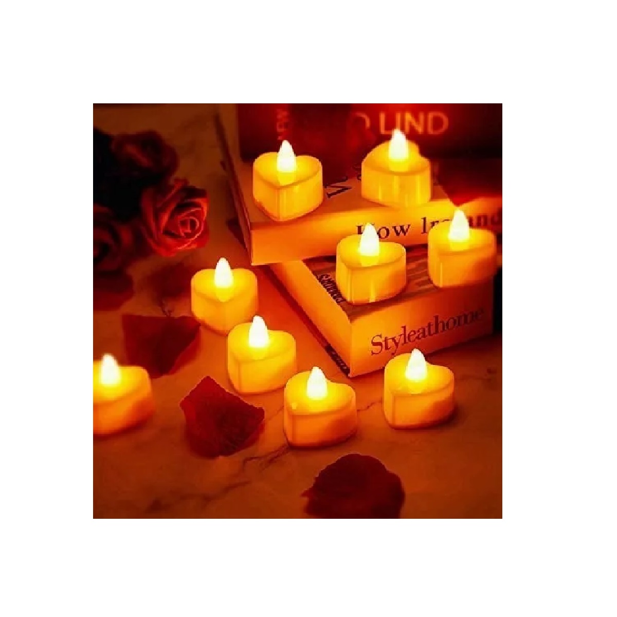 Velas De Te Flotantes Corazón Tea Light Aromática 100pz