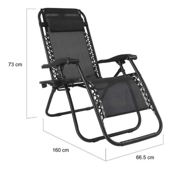 Set 2 Camastro Silla Plegable Gravdad 0 Jardin Alberca Playa Jardimex