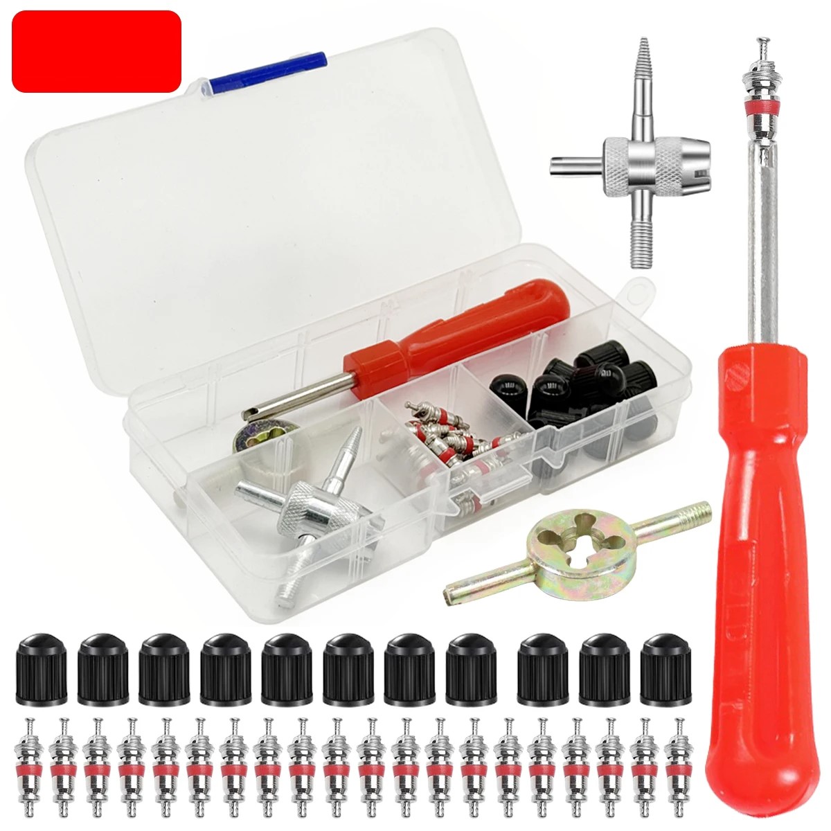 kit juego válvula neumático bicicleta coche camara núcleo herramientas reparación accesorios moto