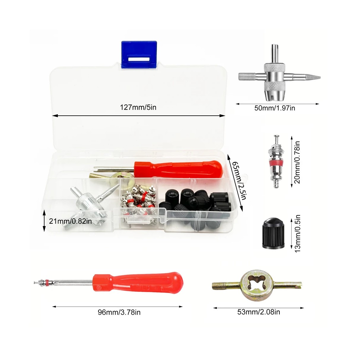 kit juego válvula neumático bicicleta coche camara núcleo herramientas reparación accesorios moto