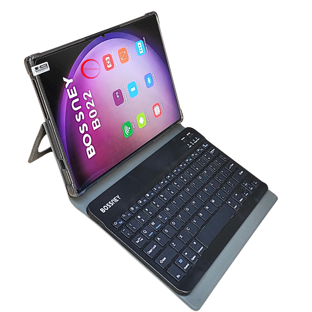 Tablet 2 en 1 Bossney B022 - 8GB RAM, 512GB + Teclado, Mouse y Funda Protectora