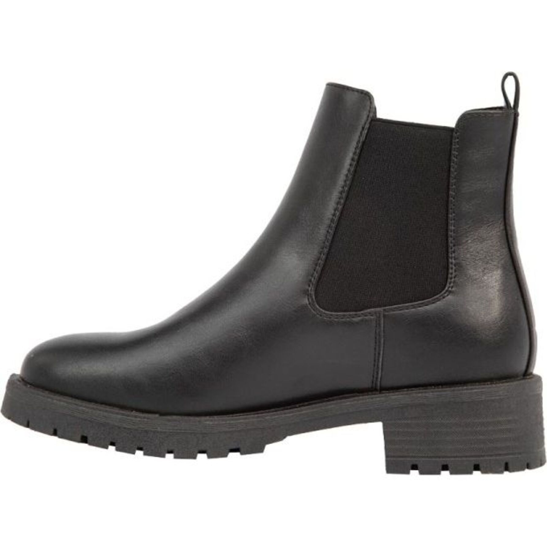 Botas para mujer, tipo Chelsea, con estoperoles y acabado napa, color negro, marca Tierra Bendita, mod. 1141423