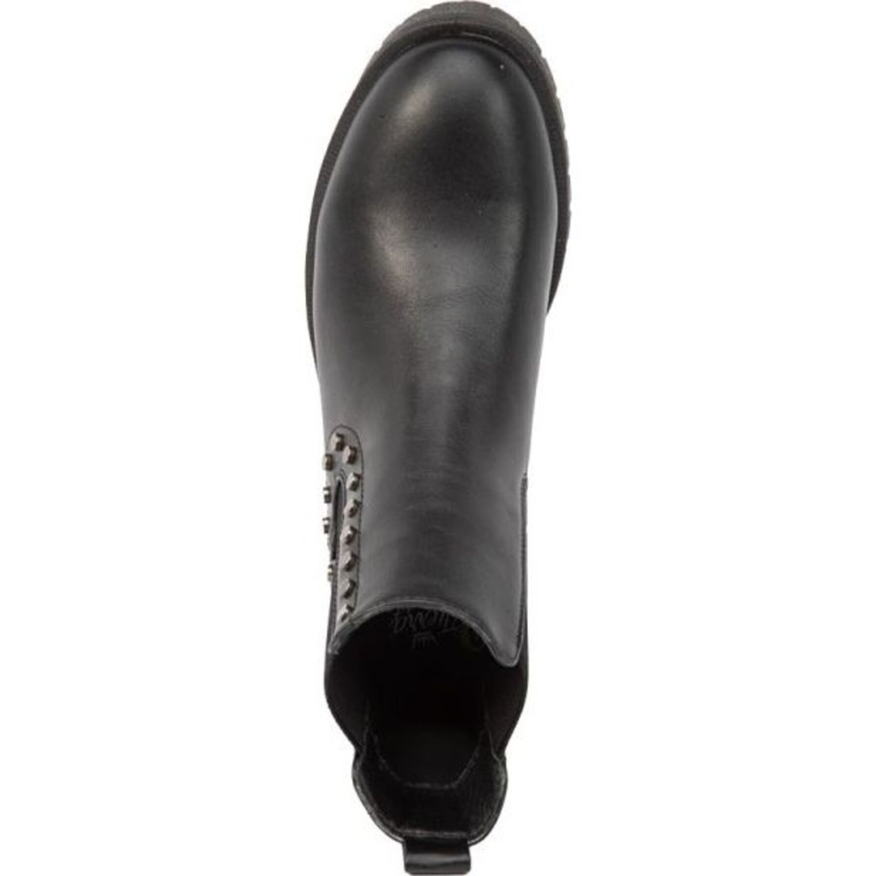 Botas para mujer, tipo Chelsea, con estoperoles y acabado napa, color negro, marca Tierra Bendita, mod. 1141423