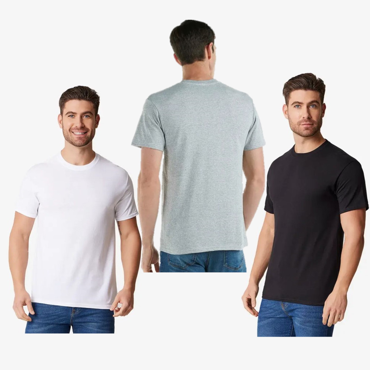 Paquete de 3 Playeras Cuello Redondo para Caballero