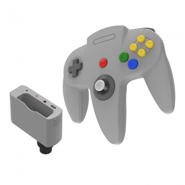 Control Inalambrico 2.4ghz Compatible Con N64 Teknogame Gris