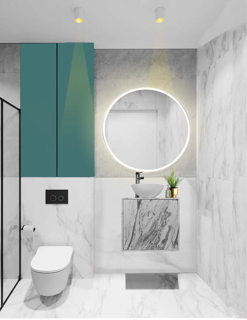 Gabinete Para Baño AARON Minimalista Sin Ovalin Ni Llave