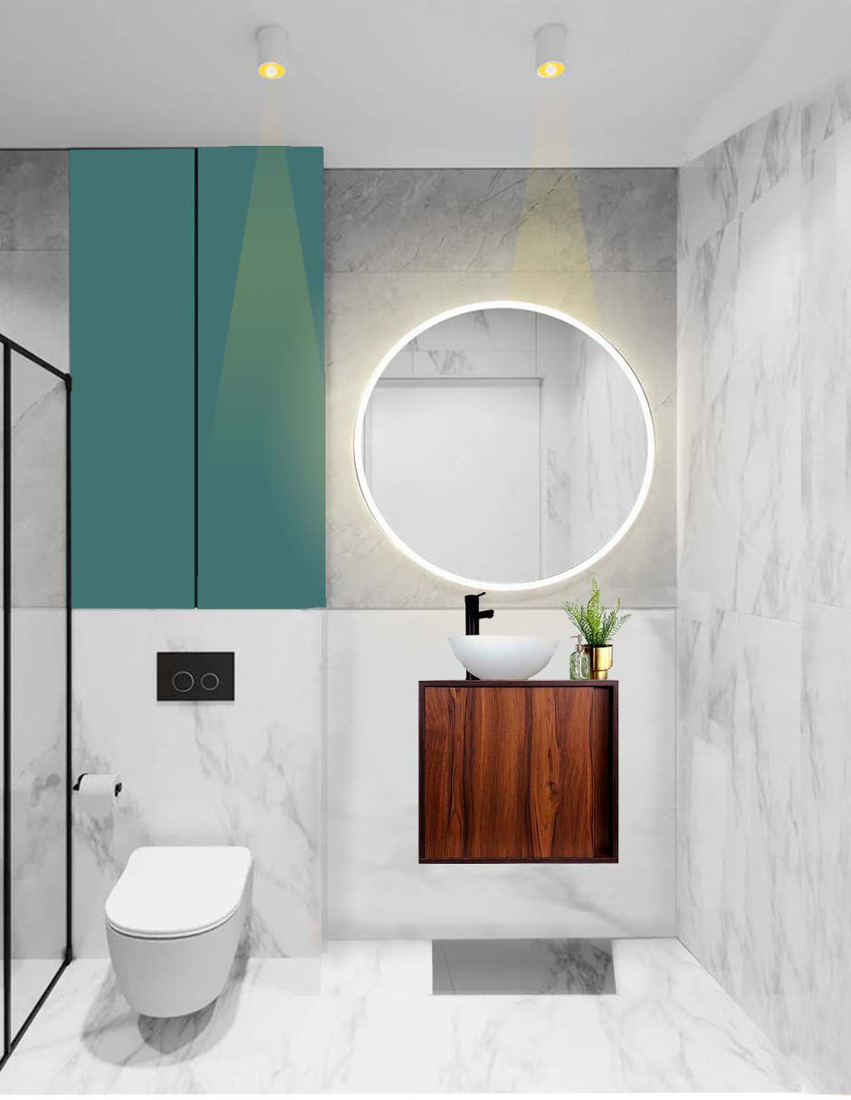 Gabinete Para Baño AARON Minimalista Sin Ovalin Ni Llave