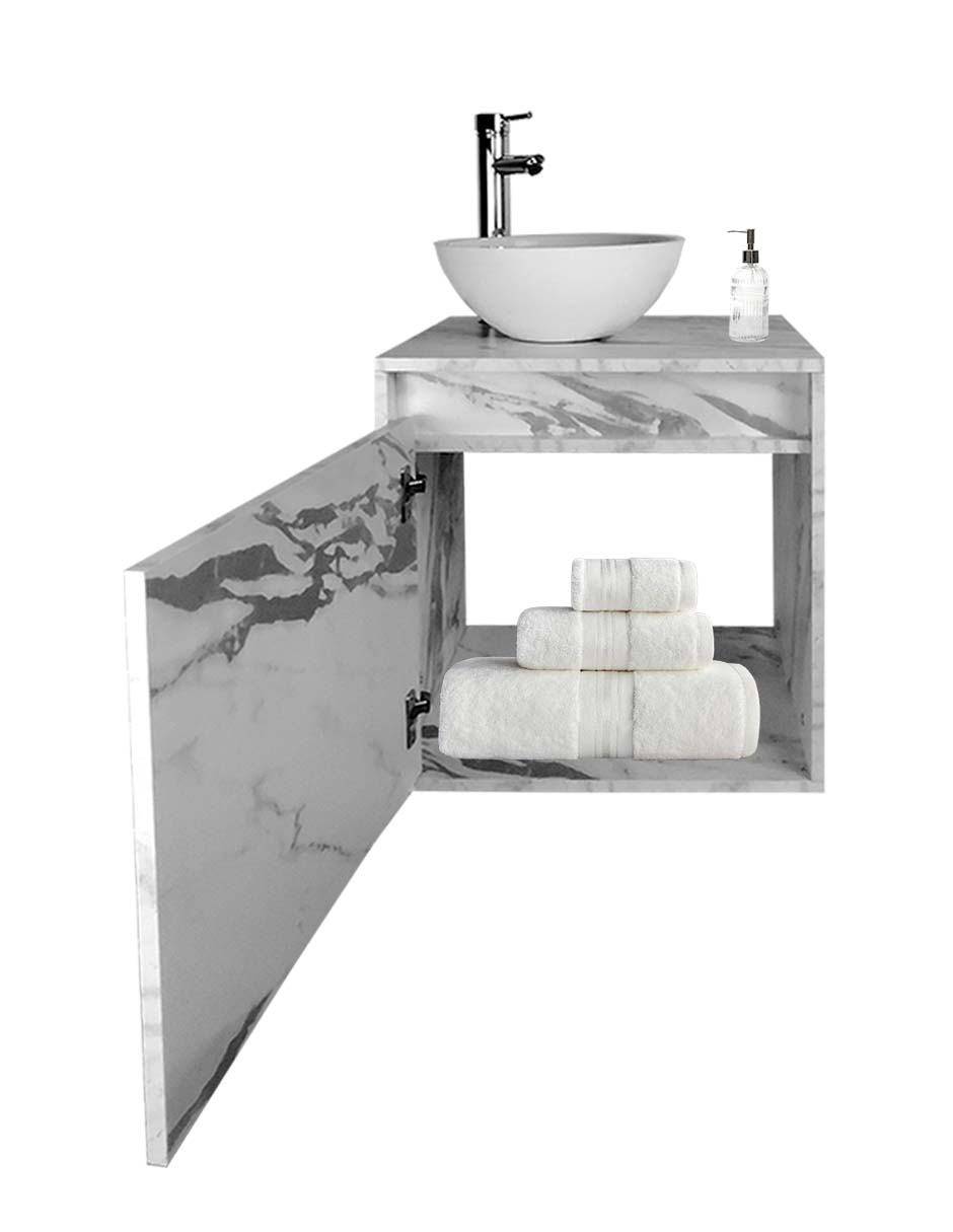 Gabinete Para Baño PHÍA Con Lavabo Y Llave Minimalista