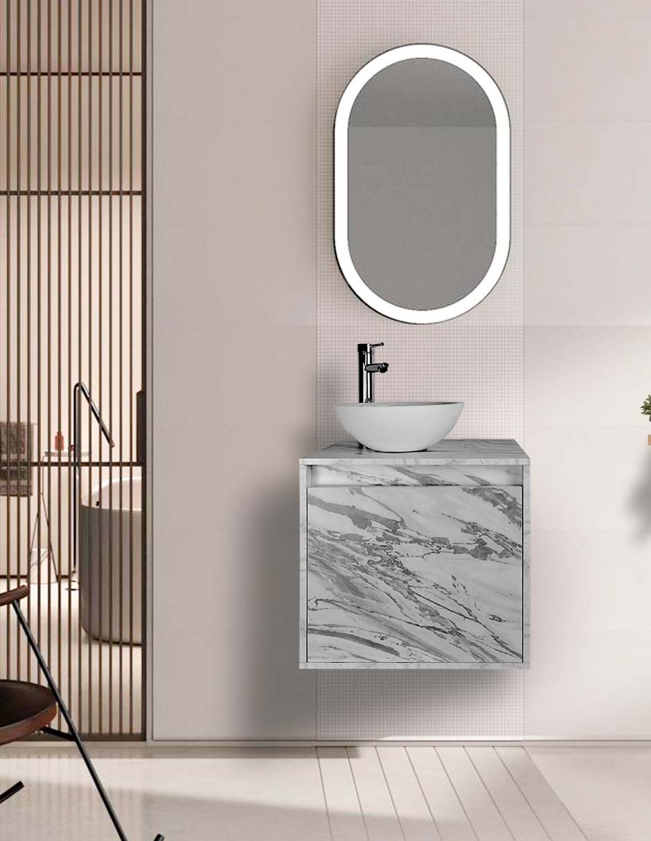 Gabinete Para Baño PHÍA Con Lavabo Y Llave Minimalista