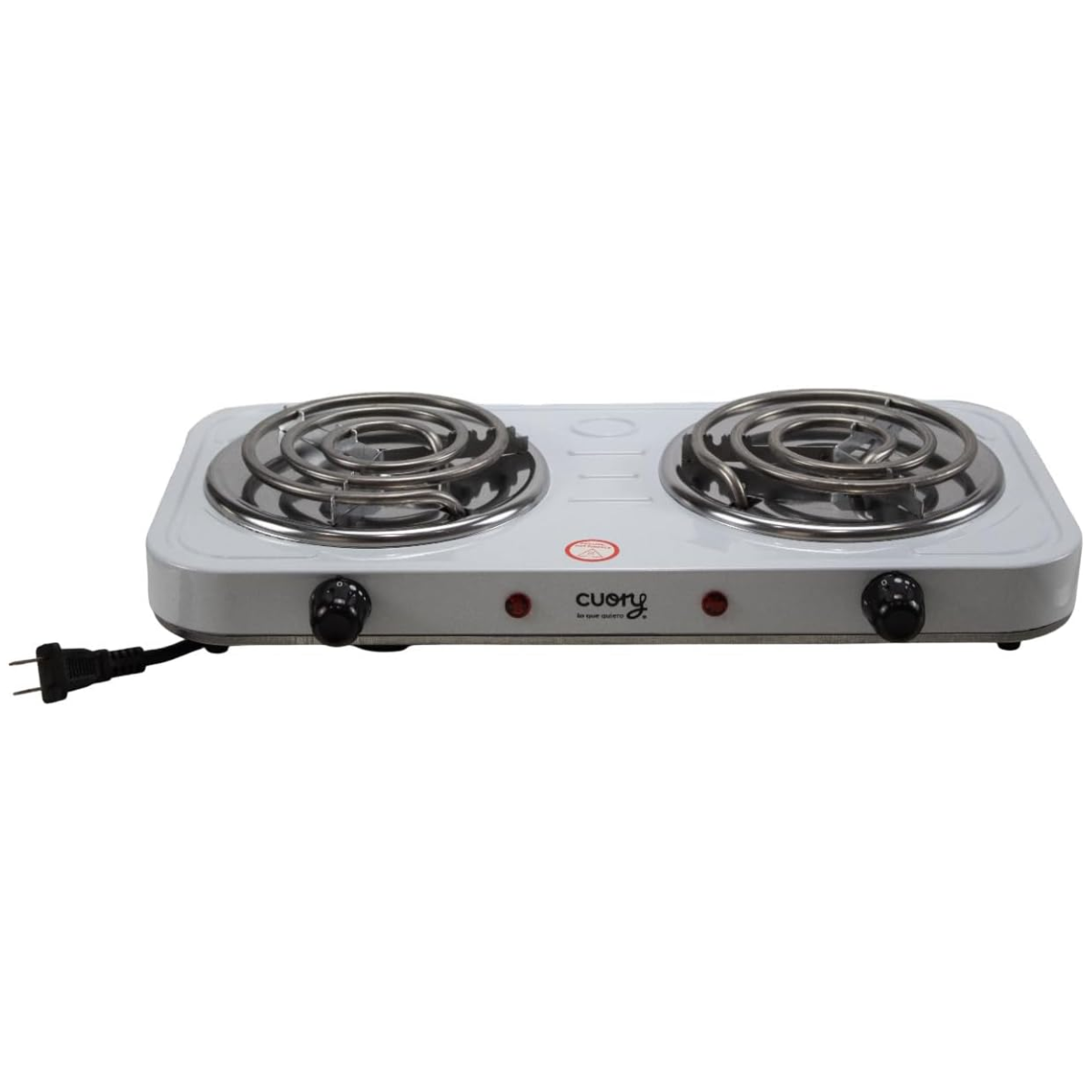 Parrilla Eléctrica Doble Quemador 127v Blanca