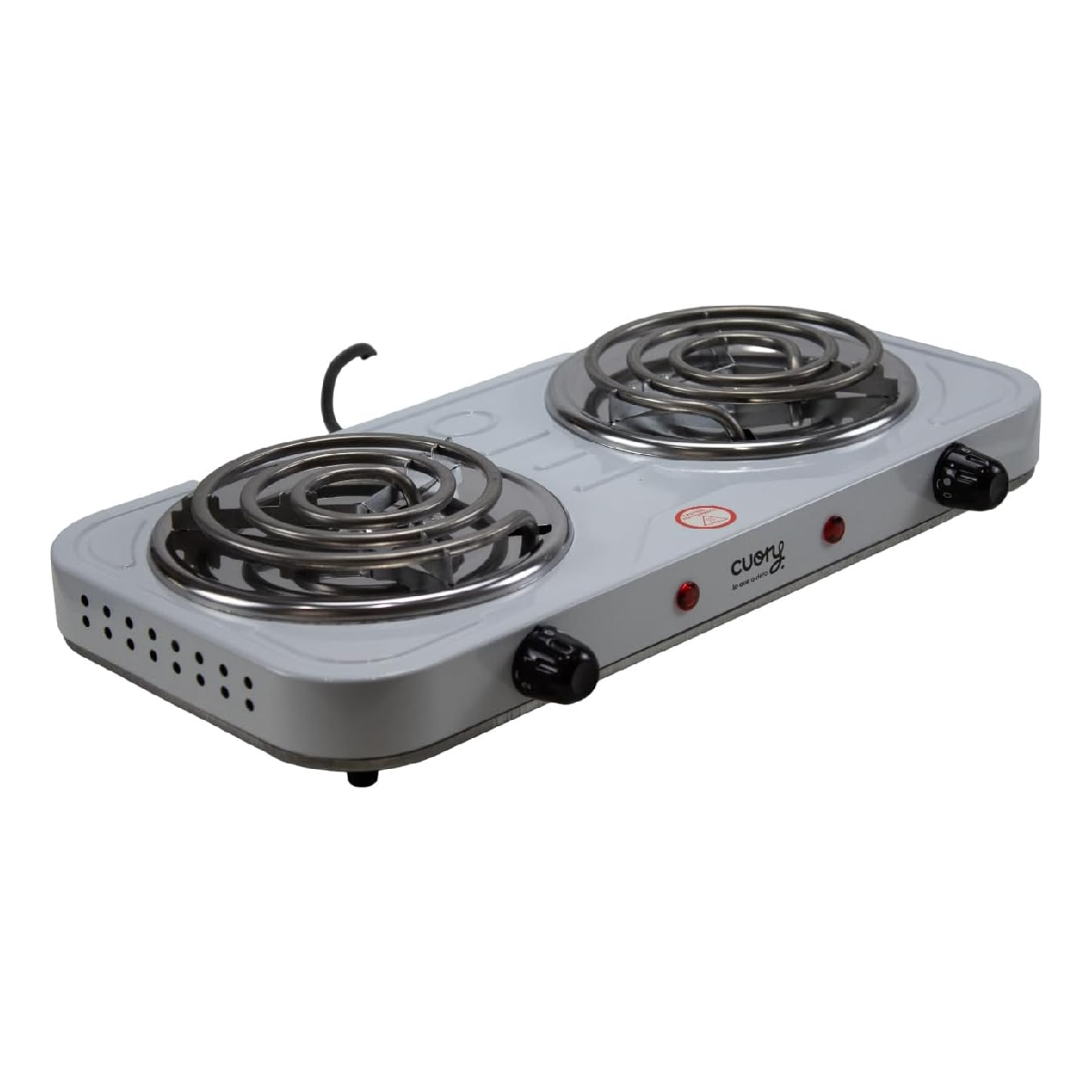 Parrilla Eléctrica Doble Quemador 127v Blanca