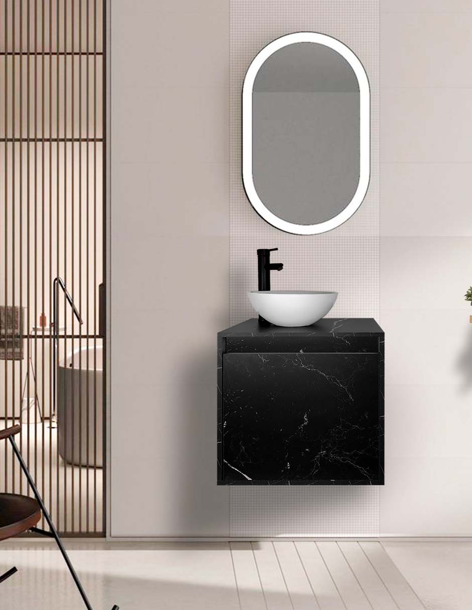 Gabinete Para Baño PHÍA Con Lavabo Y Llave Minimalista