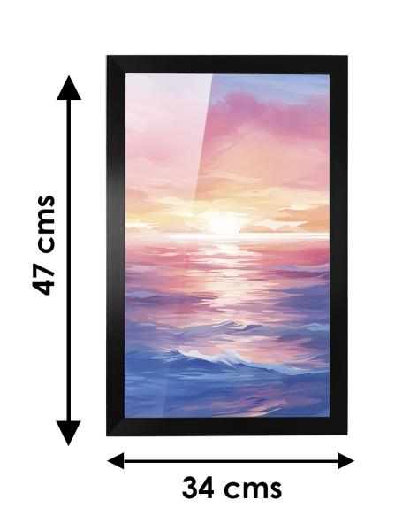 Cuadro Decorativo Diseño Paisaje Papel Metálico Textura Brillante 47x34 cm