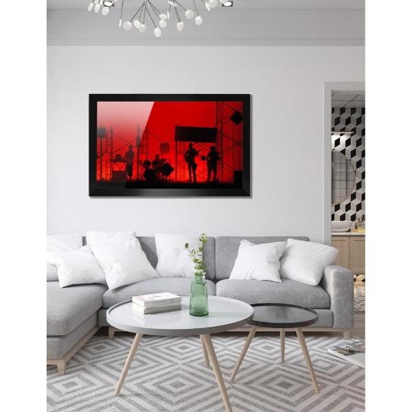 Cuadro Decorativo Diseño Concierto Papel Metálico Textura Brillante 69x49 cm