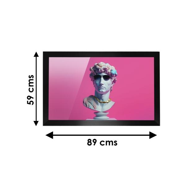 Cuadro Decorativo Diseño Aesthetic Papel Metálico Textura Brillante 89x59 cm