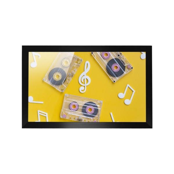 Cuadro Decorativo Diseño Penacho Papel Metálico Textura Brillante 47x34 cm