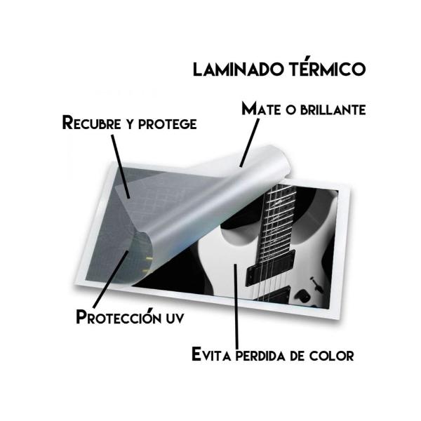 Cuadro Decorativo Diseño Concierto Papel Metálico Textura Brillante 69x49 cm