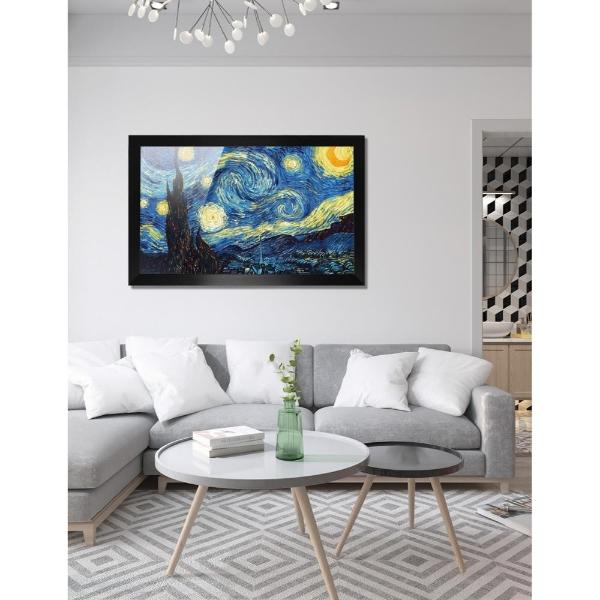 Cuadro Decorativo Diseño Abstracto Papel Metálico Textura Brillante 89x59 cm