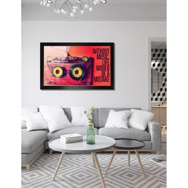 Cuadro Decorativo Diseño Paisaje Papel Metálico Textura Brillante 69x49 cm