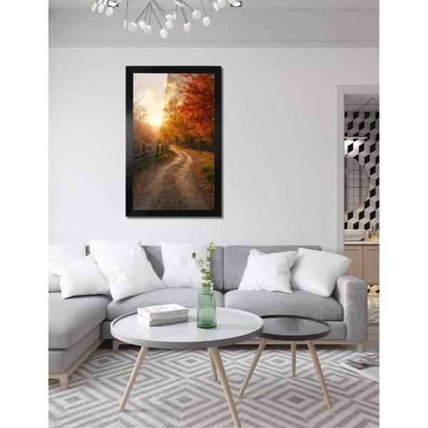 Cuadro Decorativo Diseño Camino Papel Metálico Textura Brillante 69x49 cm
