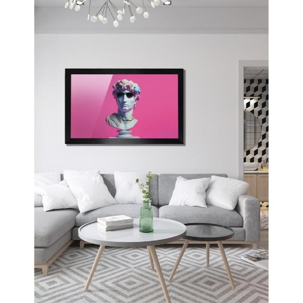 Cuadro Decorativo Diseño Aesthetic Papel Metálico Textura Brillante 89x59 cm