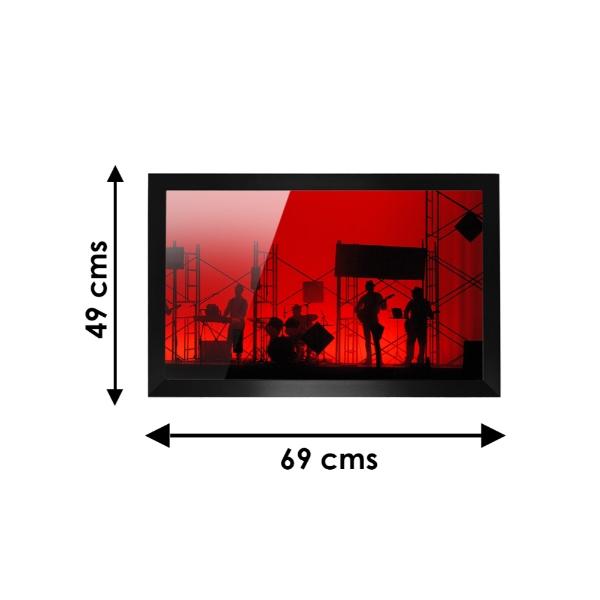 Cuadro Decorativo Diseño Concierto Papel Metálico Textura Brillante 69x49 cm