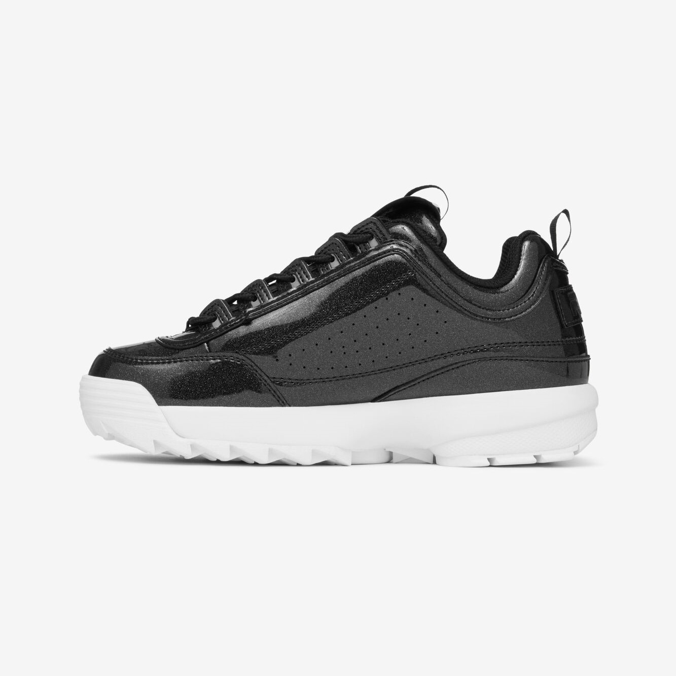 Tenis Fila Disruptor Shine Negro Glitter de Dama Original