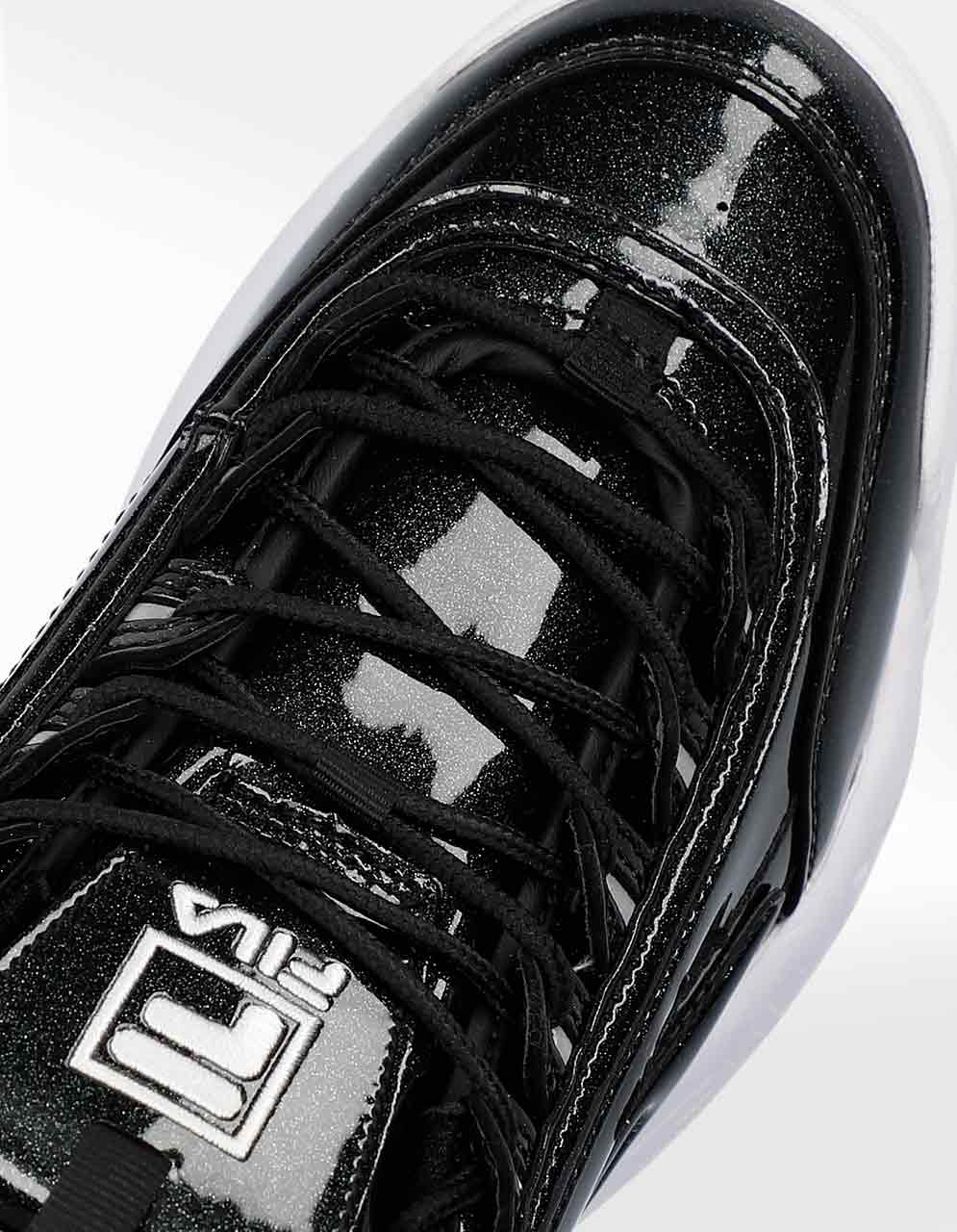 Tenis Fila Disruptor Shine Negro Glitter de Dama Original