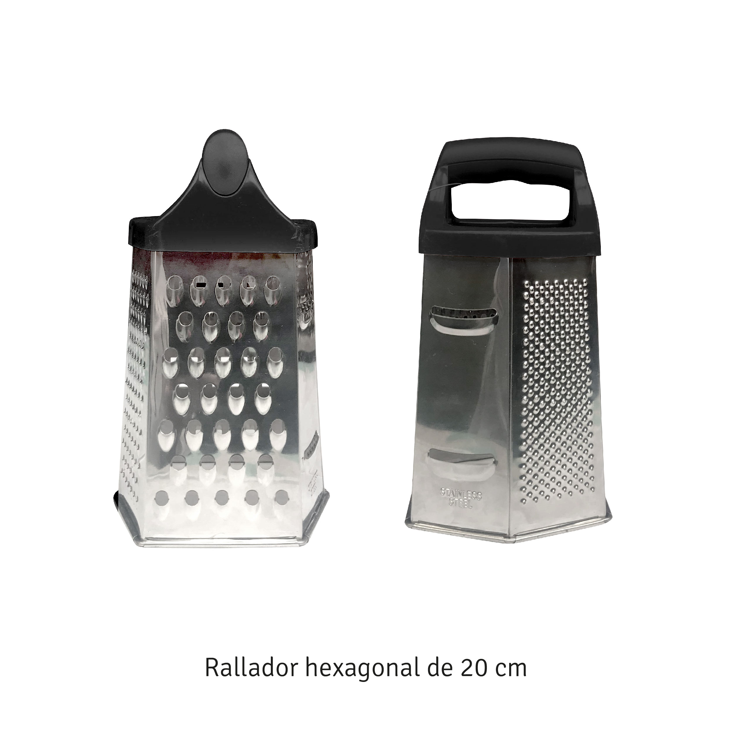 Rallador Hexagonal Hudson De Acero Inoxidable 6 Caras 20 Cm