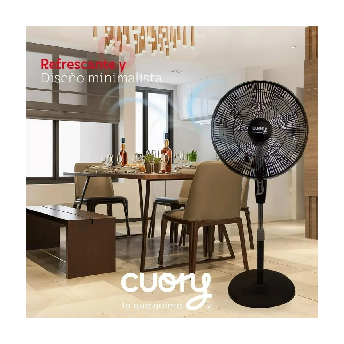 VENTILADOR DE PEDESTAL DE 16 PULGADAS CON CINCO ASPAS