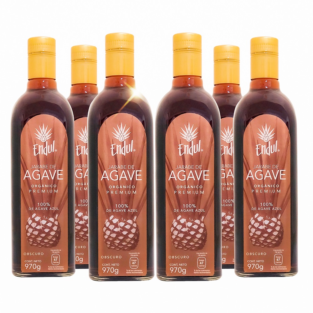 Six Pack Miel De Agave Endul Obscura 970ml C/u