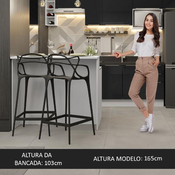 Isla de Cocina con Encimera y Mostrador Madesa Lux 120cm BN