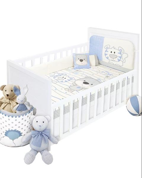 Set Edredon Cuna Cama Corral Baby Baby 6 Piezas Boy Amiguitos