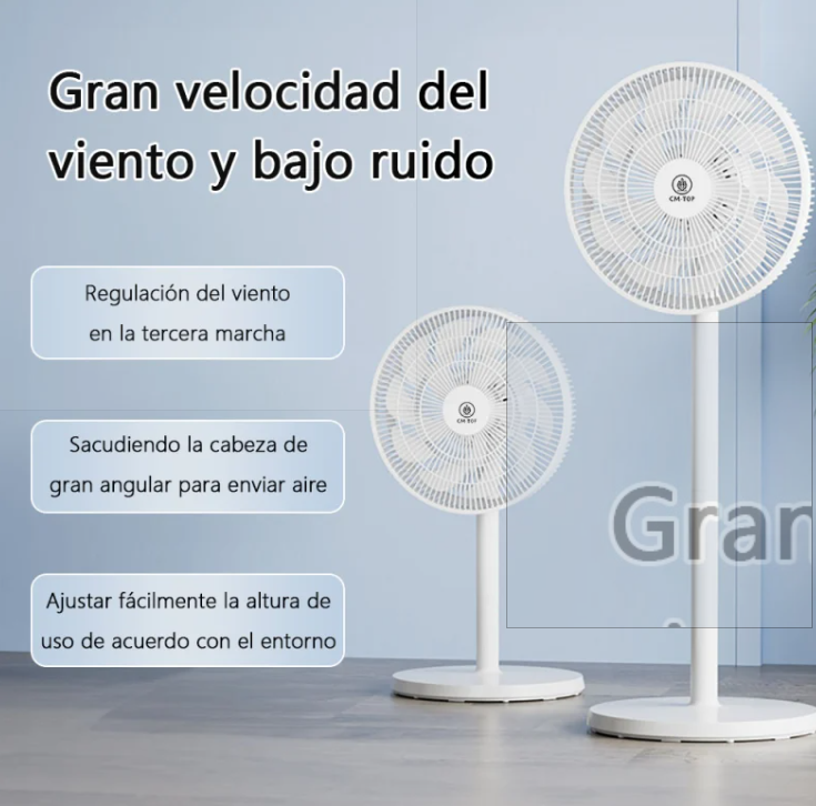 Ventilador De Pedestal, 3 Velocidades, Facil De Instalar.