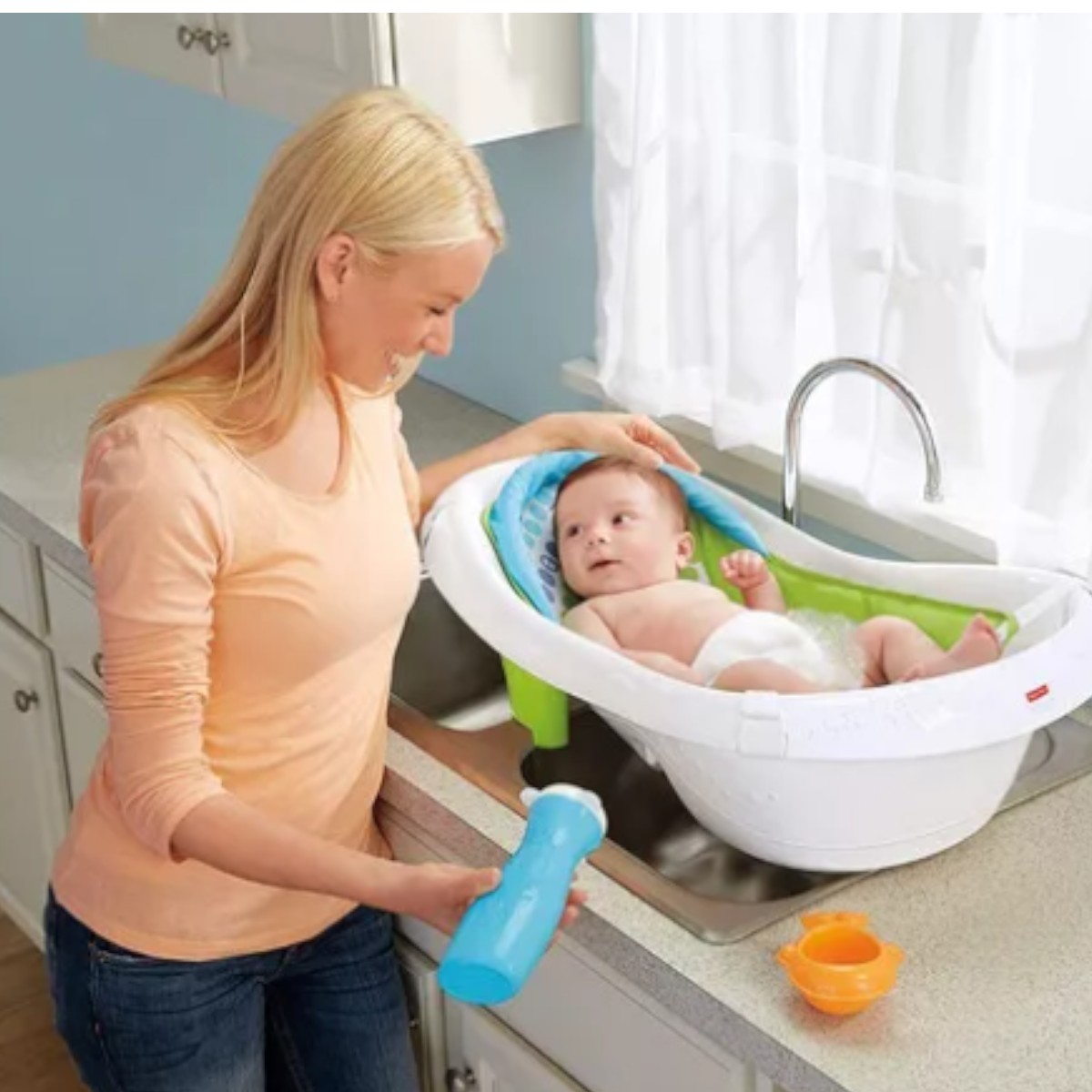 Tina Bañera Para Bebe Fisher Price De Asiento 4 En 1 Chm32