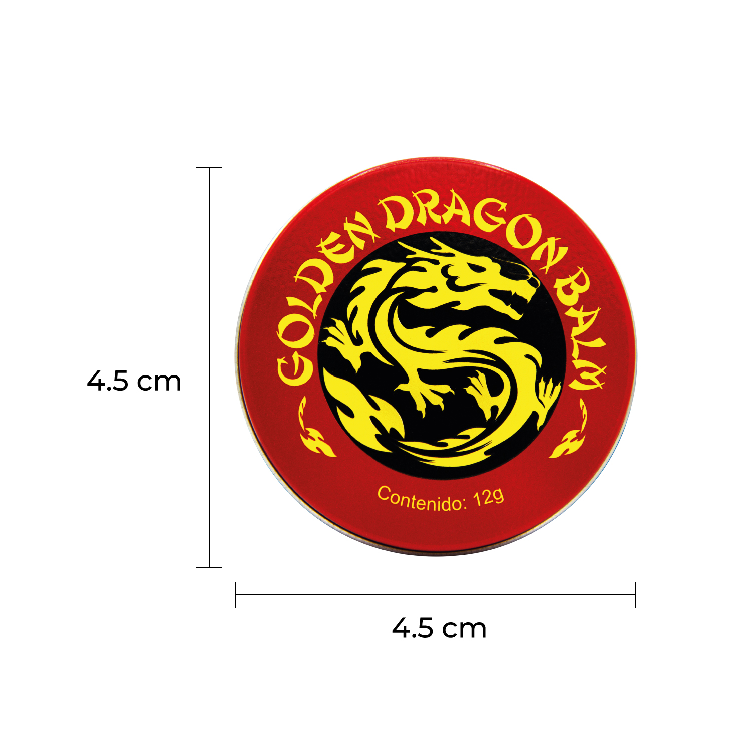 Anahuac Golden Dragon Balm Pomada Herbal Paquete 4 pzas 12g c/u Alivia Dolores Musculares, Articulares y Tensión Corporal, Sensación de Calor Relajante