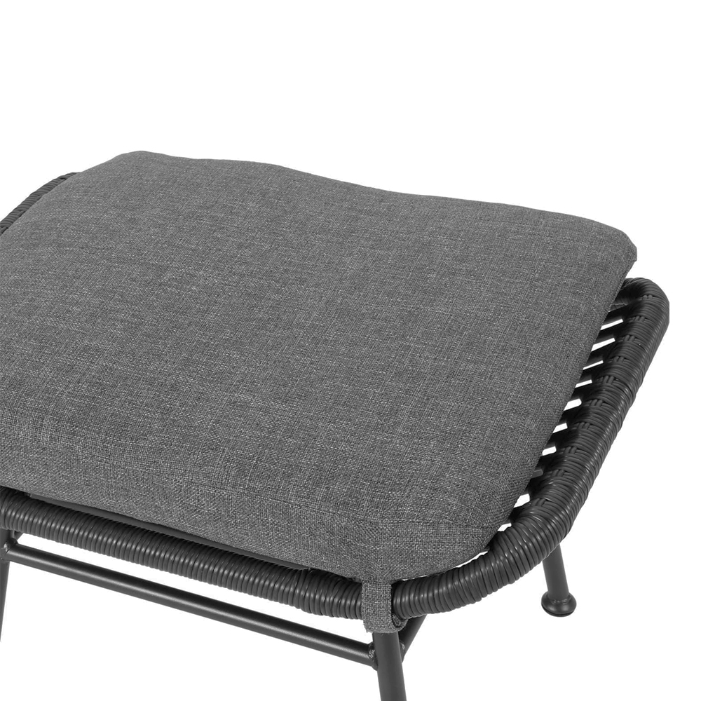  Ilios Innova | Silla Exterior De Mimbre Forma De Huevo Individual Con Reposa pies y cojines