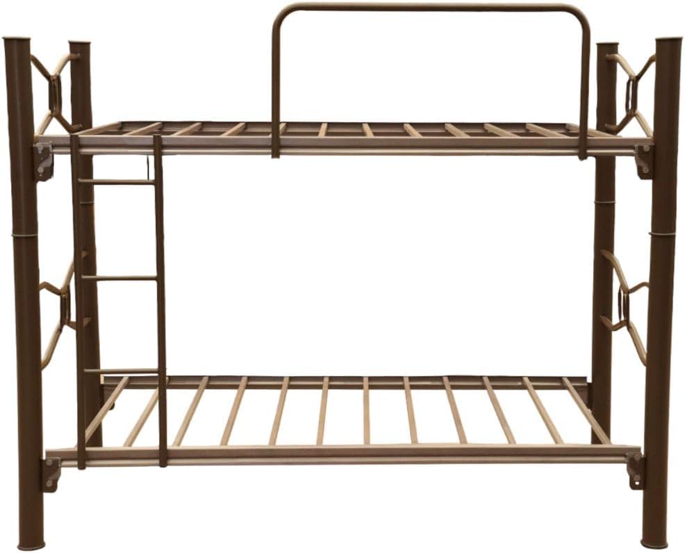 Litera Torreón Acero Chocolate 208 cm x 107 cm x 160 cm Resistente Funcional Espaciosa