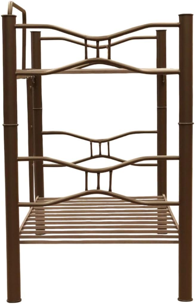 Litera Torreón Acero Chocolate 208 cm x 107 cm x 160 cm Resistente Funcional Espaciosa