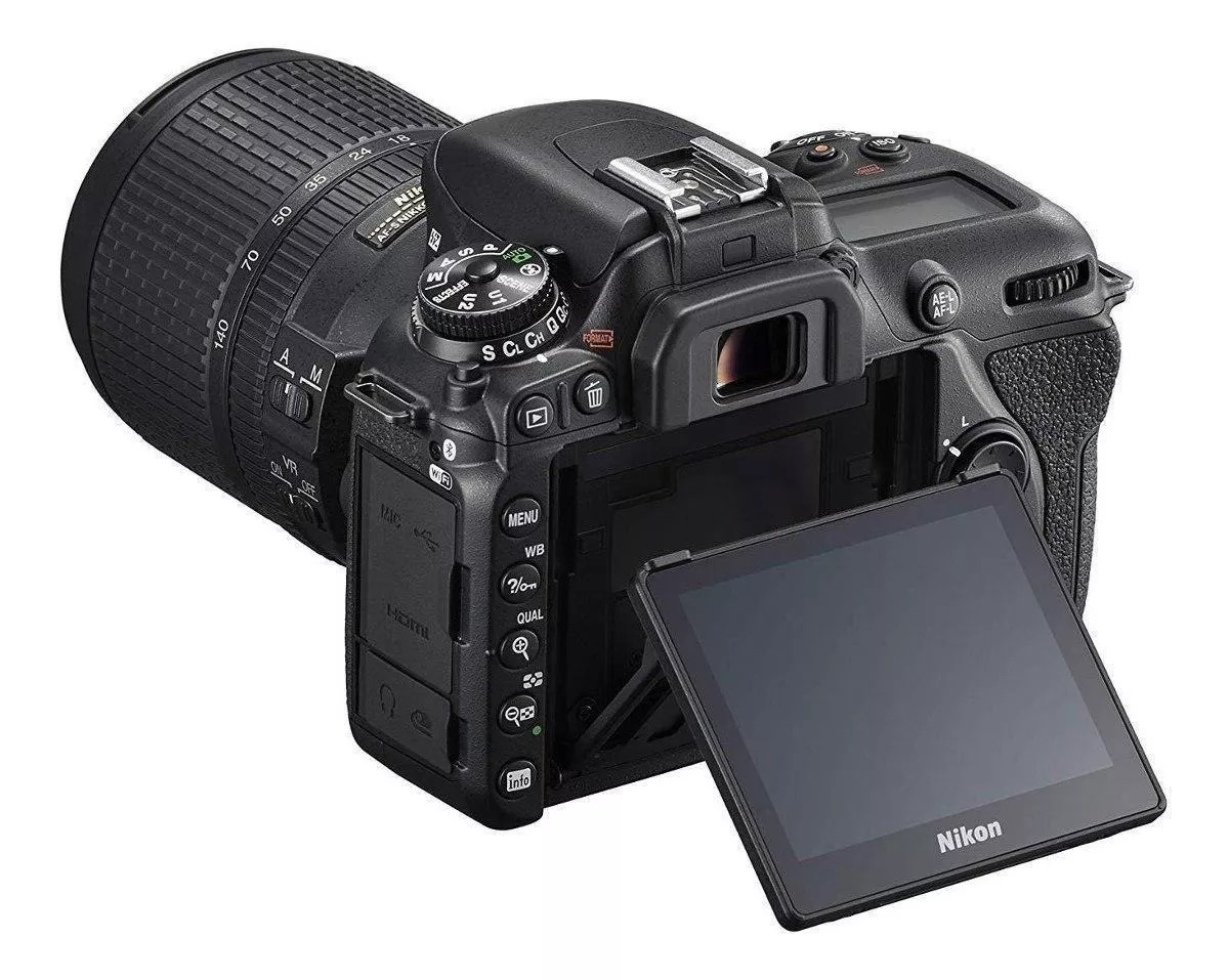 Camara Fotográfica y De Video Nikon Modelo D7500 DSLR 4K Con Lente DX Nikkor 18-140 mm f/3 1/2 - 5 1/2 ED VR Color Negro