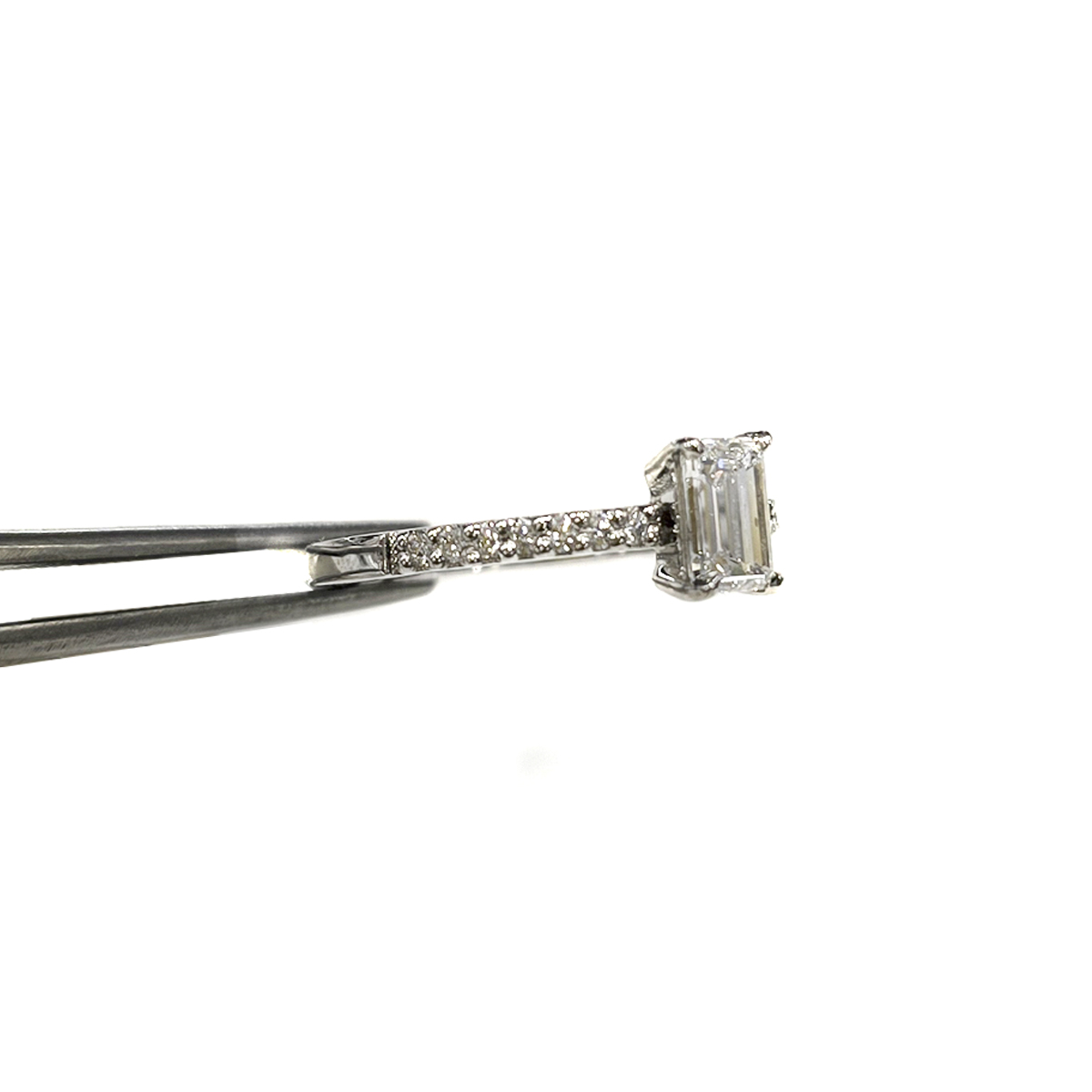 Anillo Compromiso Diamante Oro 14k Blanco Certificado Gia