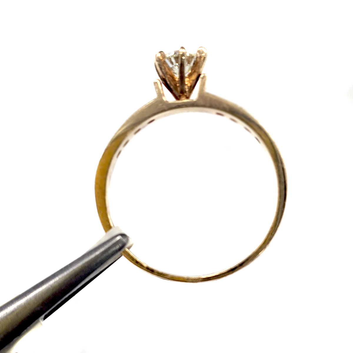 Anillo De Compromiso Oro Rosa De 14k Con 34cts