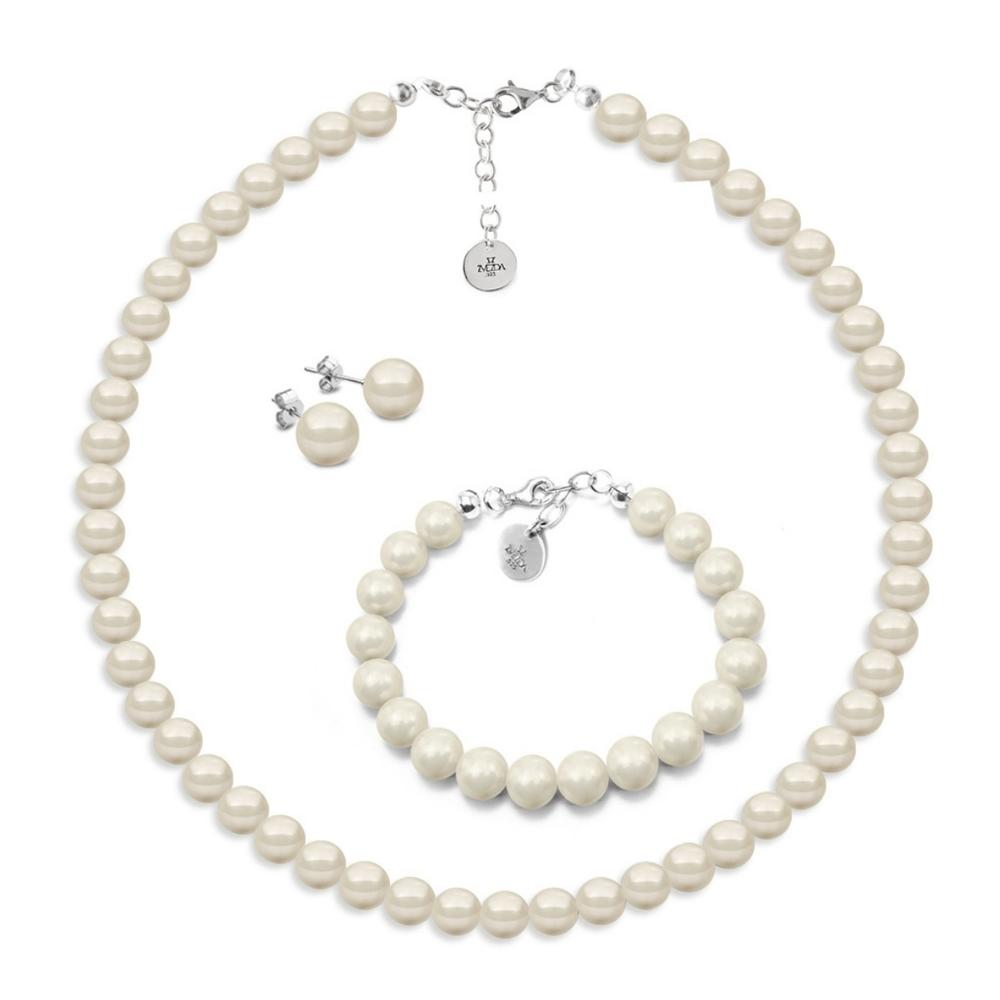 Set Collar Aretes de Poste Pulsera Zvezda Plata 0.925 Mujer